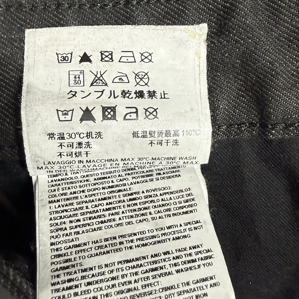 Replay Jeans Mens 30x32 Black Waitom Slim Fit Denim Button Fly Straight Pants - Picture 11 of 16